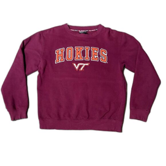 Unisex Vintage Style Oversized Virginia Tech Hokies Crewneck Sweatshirt Size M - Picture 1 of 8